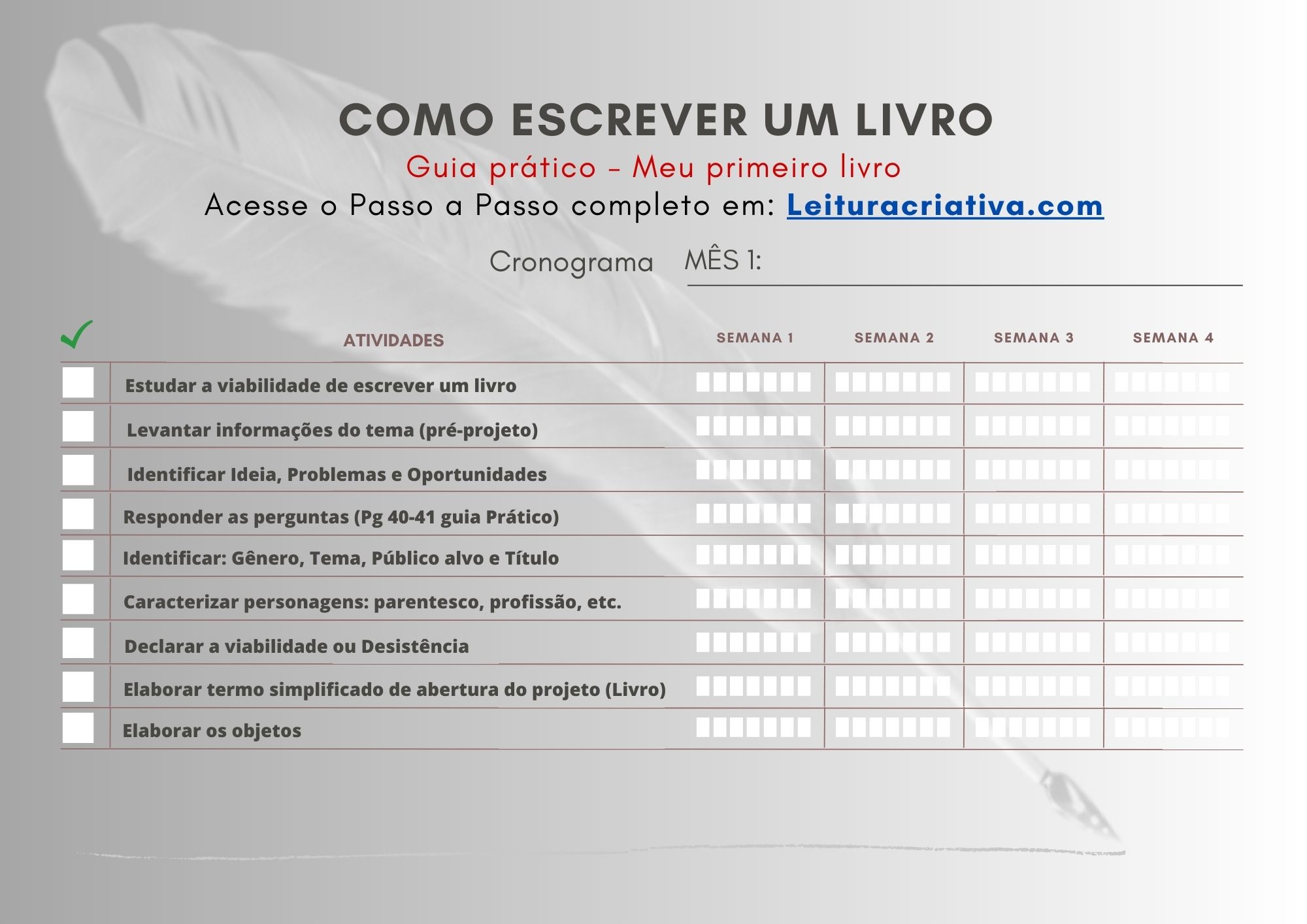 Cronograma como escrever um livro Cronograma como escrever um livro