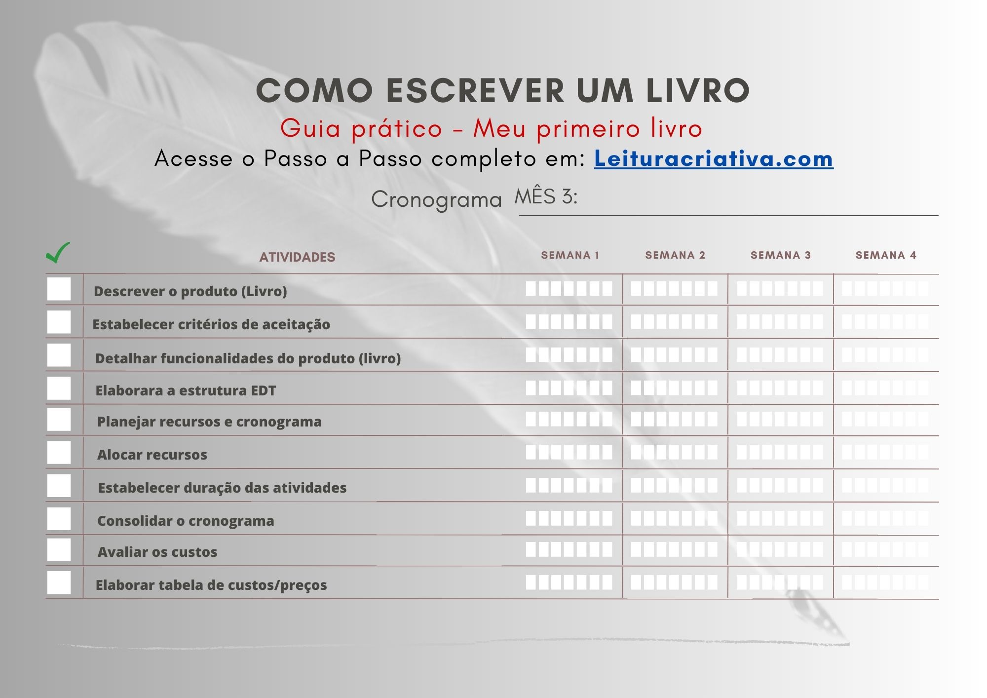 Cronograma como escrever um livro3 Cronograma como escrever um livro3