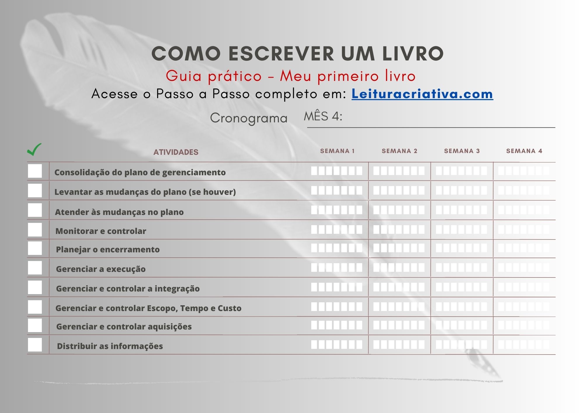 Cronograma como escrever um livro4 Cronograma como escrever um livro4
