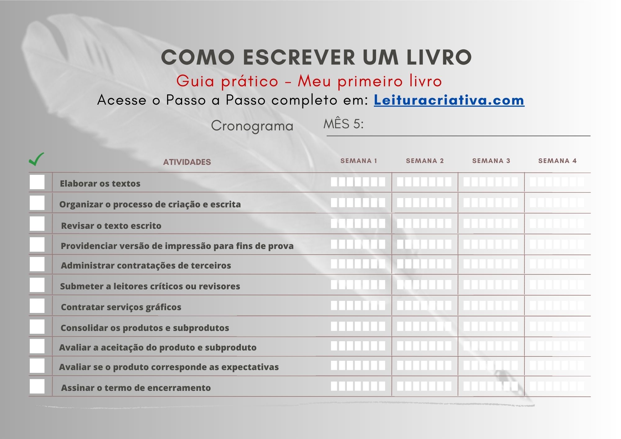 Cronograma como escrever um livro5 Cronograma como escrever um livro5